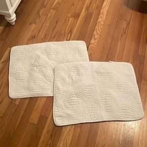 Two white pillowcases
